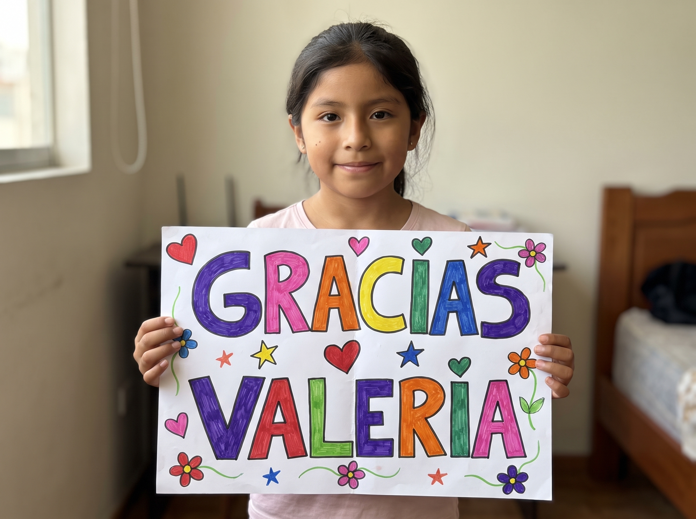 El dibujo que la hija de Miriam hizo para Valeria